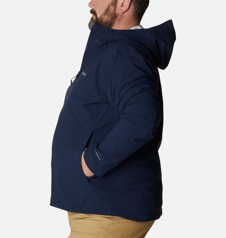 Men's Columbia Omni-Tech Ampli-Dry Shell Jackets Navy | Plus Size CA-V6503